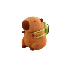 Plyšový kapybara s batohom v tvare korytnačky