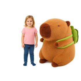   Obrovská plyšová kapibara s batohom v tvare korytnačky – 100 cm