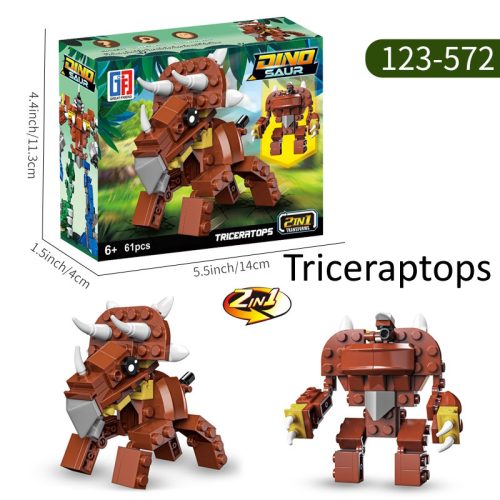 Dinosauří stavebnice 2 v 1 / až 4 v 1 – Morphing dinosauří série (60 ks)
