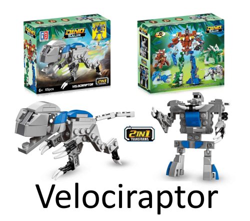 Dinosauří stavebnice 2 v 1 / až 4 v 1 – Morphing dinosauří série (60 ks)