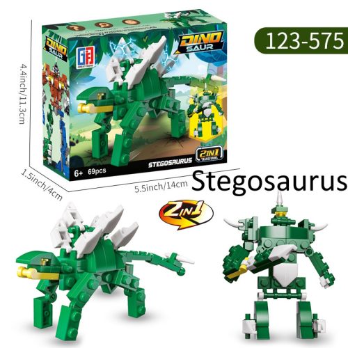 Dinosauří stavebnice 2 v 1 / až 4 v 1 – Morphing dinosauří série (60 ks)