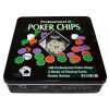 Poker set 100 žetónov - Texas Hold’em súprava v kovovej krabici