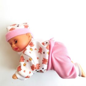 Hovoriace, smejúce sa a leziace bábätko s hudbou