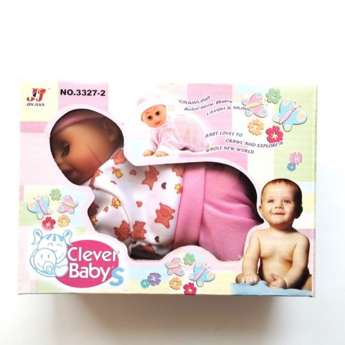 Hovoriace, smejúce sa a leziace bábätko s hudbou