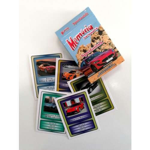 Pamäťová kartová hra – Športové autá
