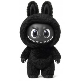   Labubu Negru čierna plyšová figúrka – roztomilá zberateľská postavička Labubu