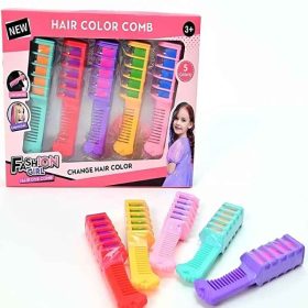 Farebná krieda na vlasy v tvare hrebeňa