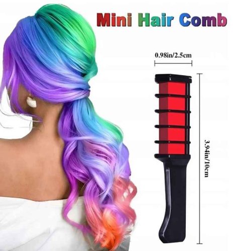 Farebná krieda na vlasy v tvare hrebeňa