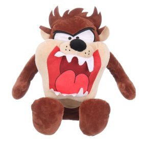   Bláznivé melódie – plyšová figúrka Tasmánskeho čerta (Taz) sediaca 17 cm – Play by Play Taz