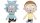 Plyšový set Rick & Morty - Rick (43 cm) + Morty (35 cm)
