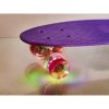 Skateboard so svietiacimi kolieskami – čierny