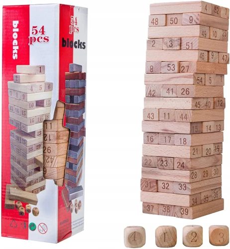 Číselná drevená Jenga