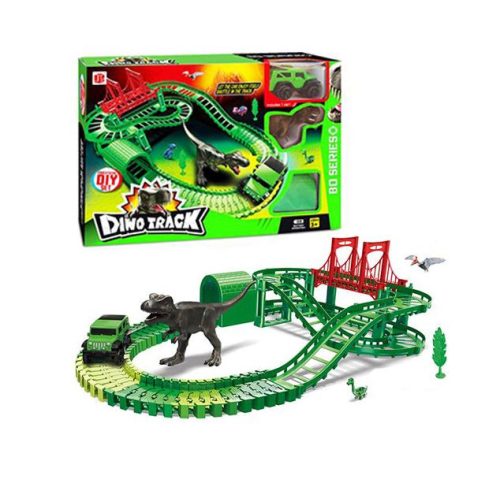 Dinosauří dobrodružná autodráha s terénnym vozidlom