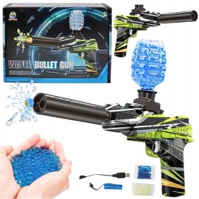 Automatická hračka zbraň s gélovými guľkami