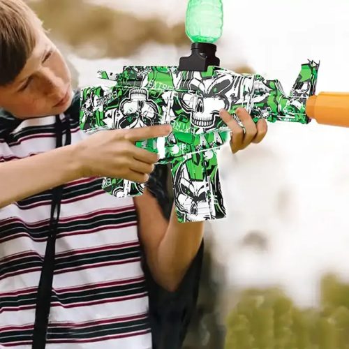 Automatická hračka puška s gélovými guľkami zelená, modrá, žltá