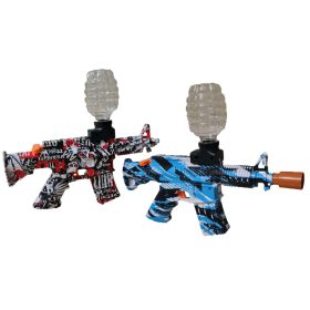   Automatická hračka puška s gélovými guľkami – modrá/červená