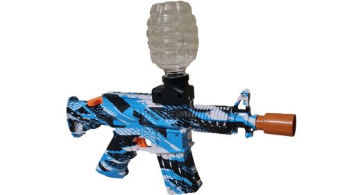 Automatická hračka puška s gélovými guľkami – modrá/červená