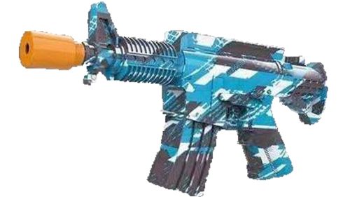 Automatická hračka puška s gélovými guľkami – modrá/červená