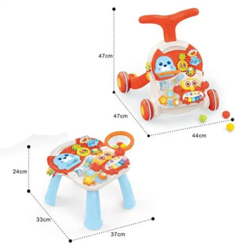 Detské chodítko a hudobný stolík – 2 v 1 vzdelávacia hračka pre bábätká
