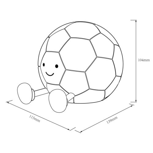 Silikónová nočná lampa futbalová lopta s dotykovým ovládaním