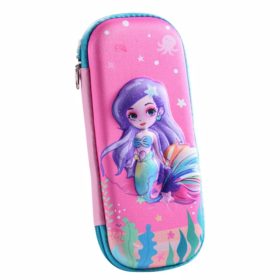   Dvojzipsové 3D dievčenské puzdro na perá s dievčenským motívom morskej panny