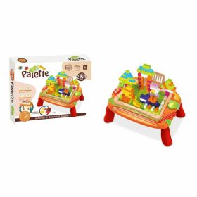 2 v 1 edukačný stolík na kreslenie a stavanie