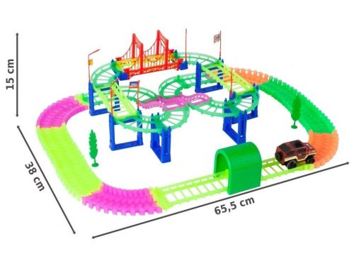 Autodráha s autíčkom – 123 dielov