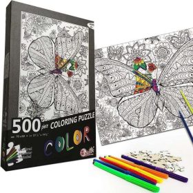 Vymaľovateľné puzzle s motýľom