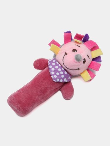 Detská plyšová hrkálka so zvukom 17 cm - mäkká rozvojová hračka pre bábätká