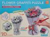 3D omaľovánka puzzle – Vianočná ruža