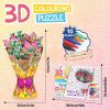 3D omaľovánka puzzle – Vianočná ruža