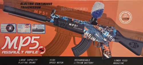 Automatická gélová hračka MP5 - gel blaster na batériu s dymovým a svetelným efektom