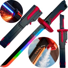   RGB svetelný meč so zvukom, dymom a iskrami 45,5 cm - Flint Battle Blade hračka