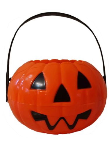 Vedierko na sladkosti v tvare halloweeni tekvice