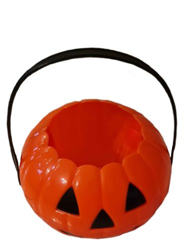 Vedierko na sladkosti v tvare halloweeni tekvice