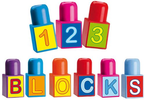 ABC – Plastové stavebné kocky s písmenami a číslami