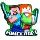 Minecraft Steve & Alex tvarovaný vankúš – 3D dekoračný vankúš 40 cm
