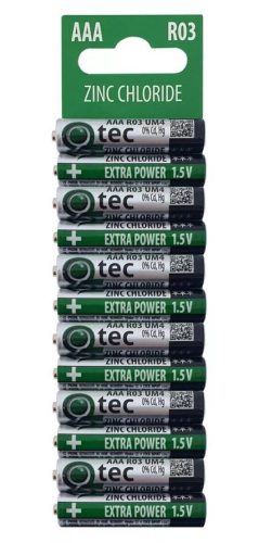 QTEC Extra Power polopermanentné AAA batérie – 12 ks