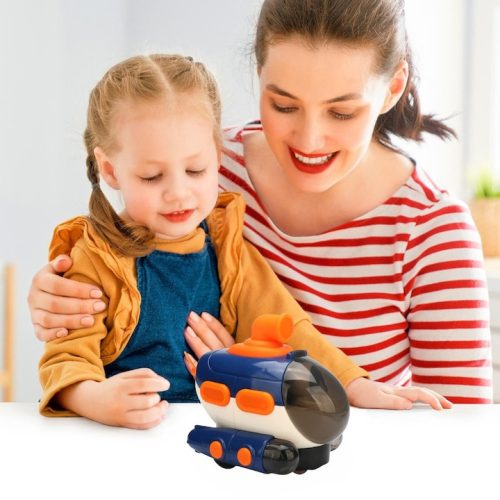 Modrá ponorka so svetlami a hudbou