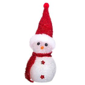 Svietiaci vianočný snehuliak