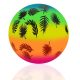 Farebná gumová lopta s motívom palmových listov 22 cm