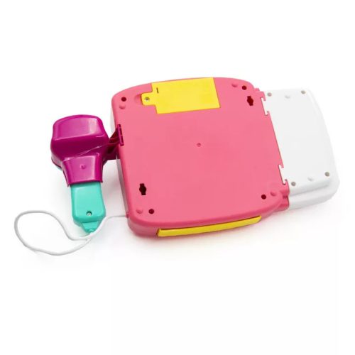 Detská pokladňa s potravinami, peniazmi, pásom a kalkulačkou