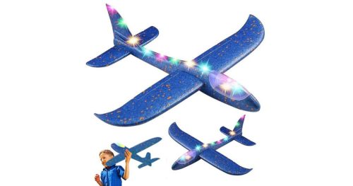 Svetielkujúce penové lietadlo