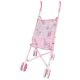 Skladací ružový kočík pre bábiky s kovovým rámom